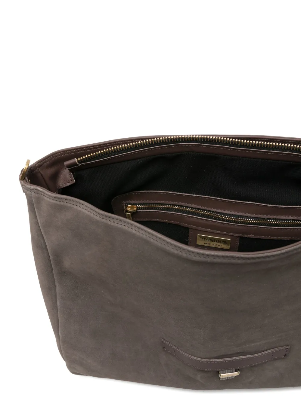 Caterina Lucchi Maria Flap-detail Leather Satchel In Brown