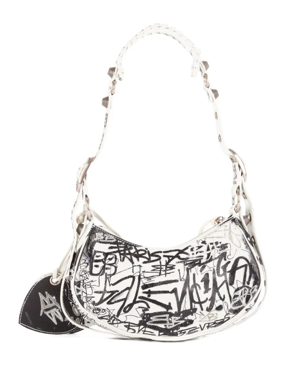 Balenciaga Pre-Owned Borsa a spalla Le Cagole Graffiti - Bianco