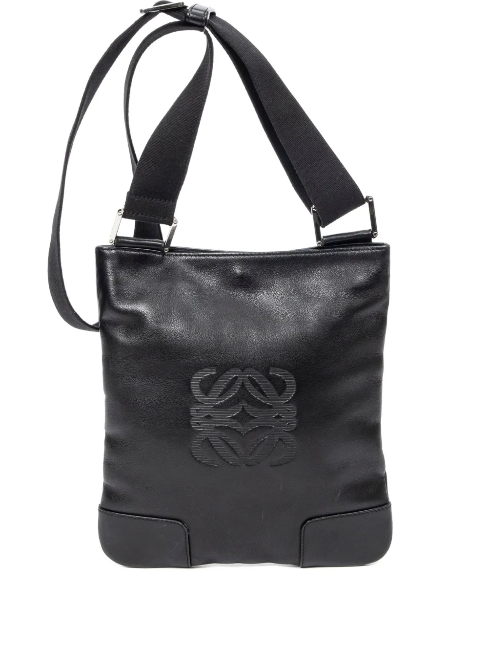 Loewe Pre-Owned Borsa a tracolla Flat Anagram - Nero