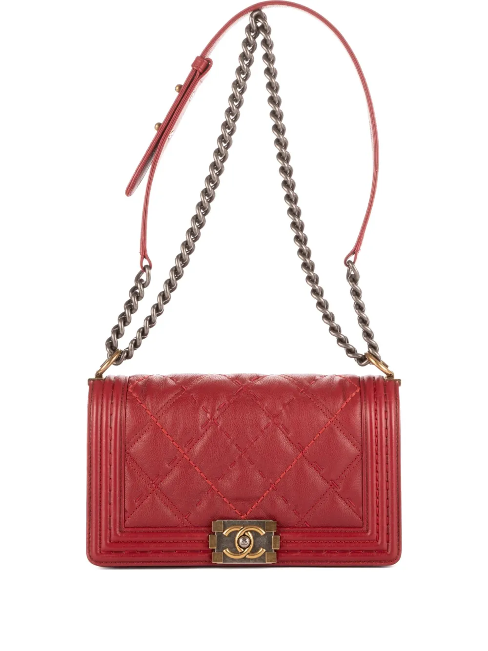 CHANEL Pre-Owned Gesteppte Schultertasche - Rot