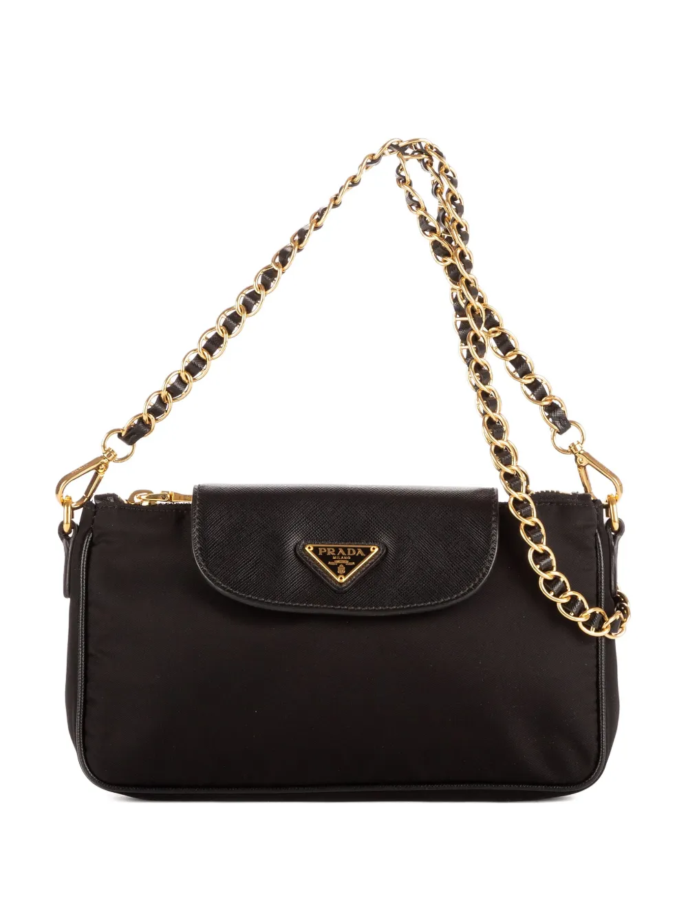 Prada Pre-Owned Borsa a spalla con catena - Nero