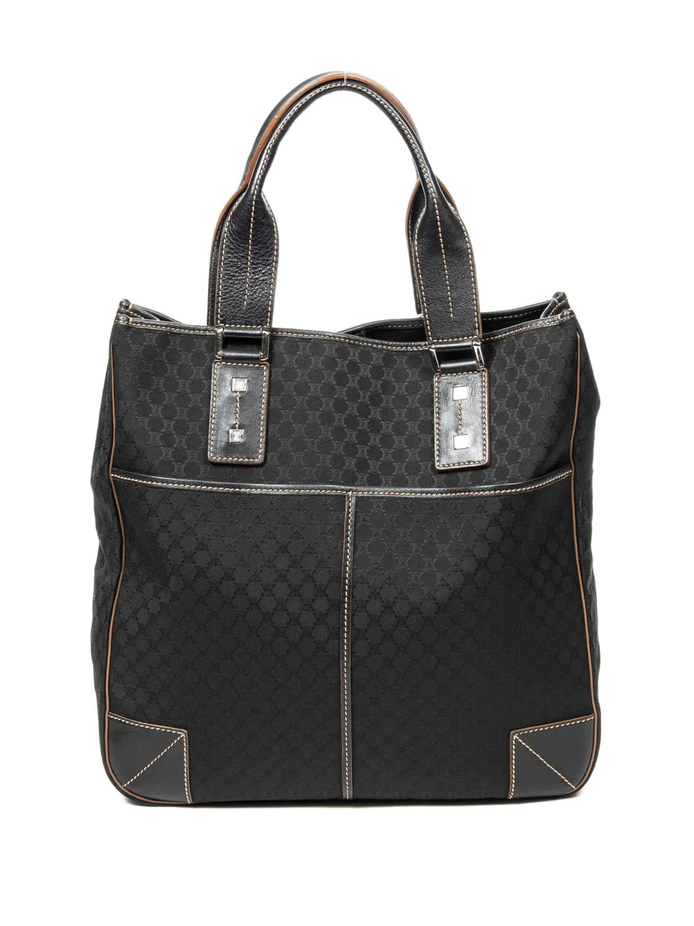 Celine Pre-Owned Borsa con stampa Macadam con manico anni 2000 - Nero