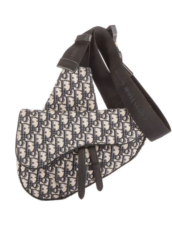 Dior Pre-owned Oblique Saddle Cross Body Bag in Brown