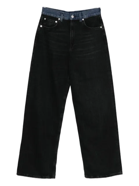 6397 contrast-waistband jeans
