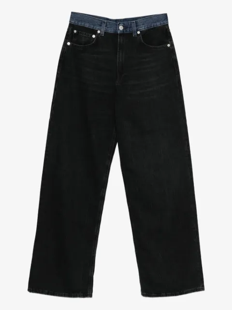 6397 contrast-waistband jeans