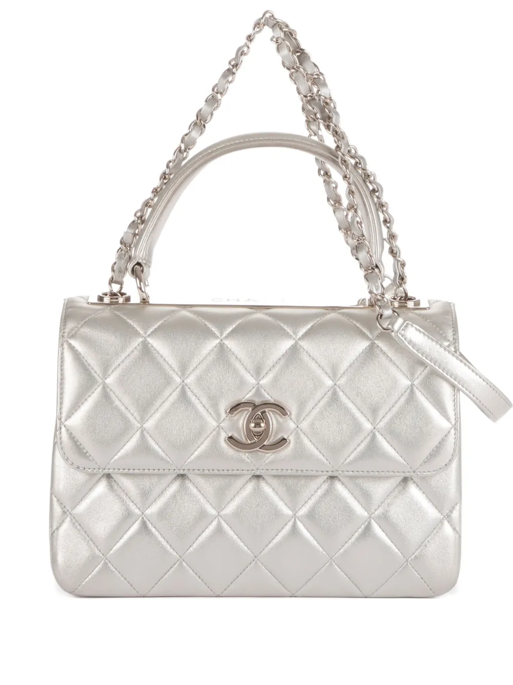 CHANEL Pre-Owned Borsa trapuntata con catena - Grigio