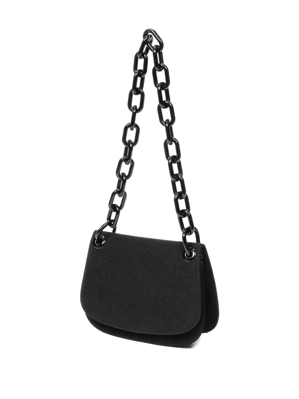 Prada Pre-Owned Lucite schoudertas met kettinghengsel Zwart