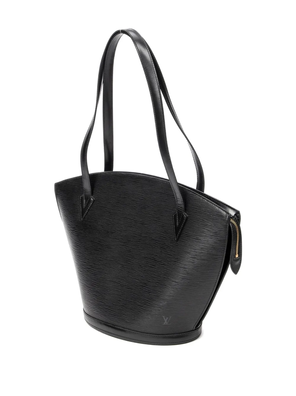 Louis Vuitton Pre-Owned 1990s leren tas met handvat en reliëf - Zwart