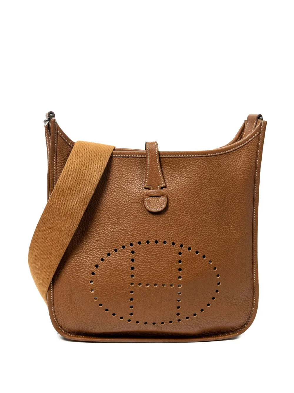 Hermès Pre-Owned Borsa a spalla traforata con logo 2000 - Marrone