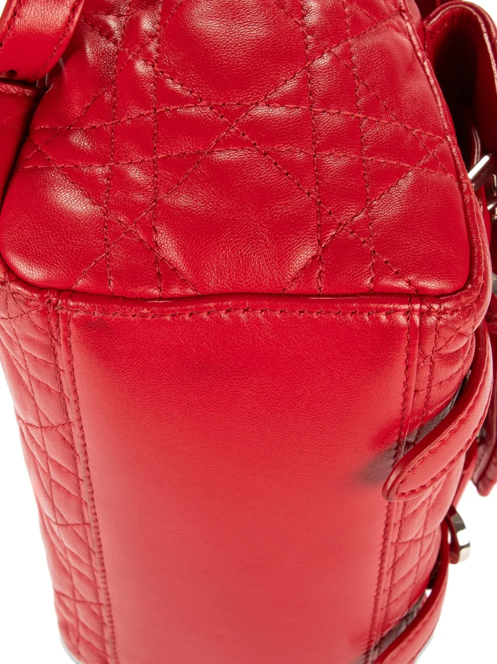 Quilted Logo-Plaque Backpack