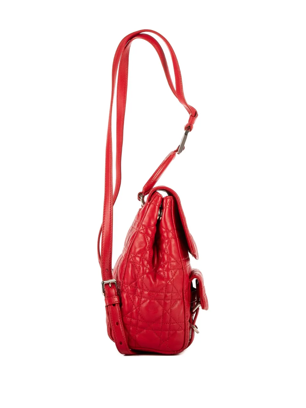 Quilted Logo-Plaque Backpack