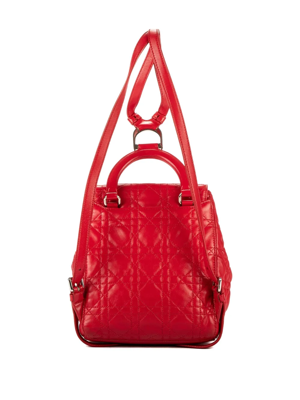 Quilted Logo-Plaque Backpack