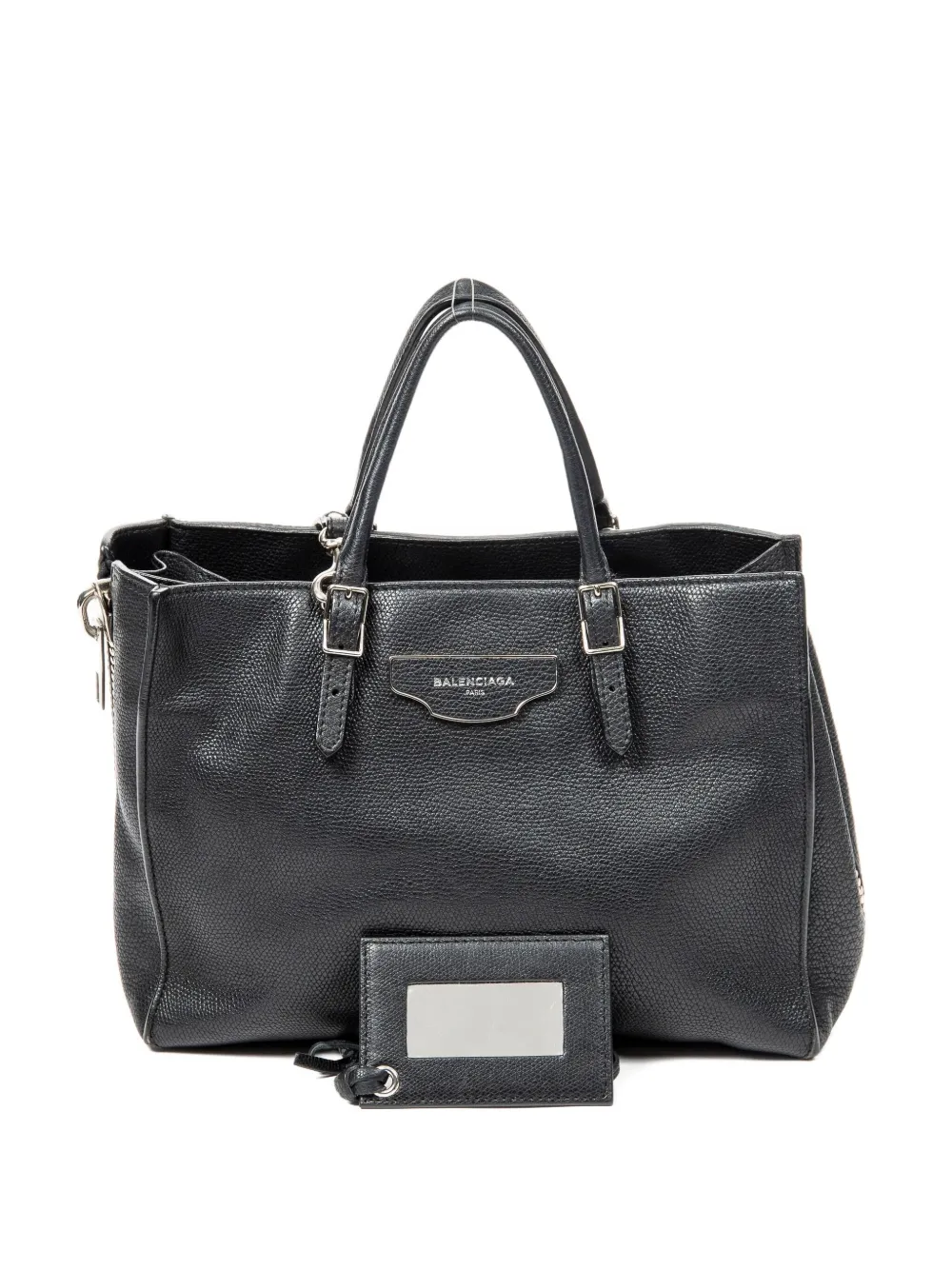 Pre-owned Balenciaga Papier A4 Zip Around Tote Bag In Black