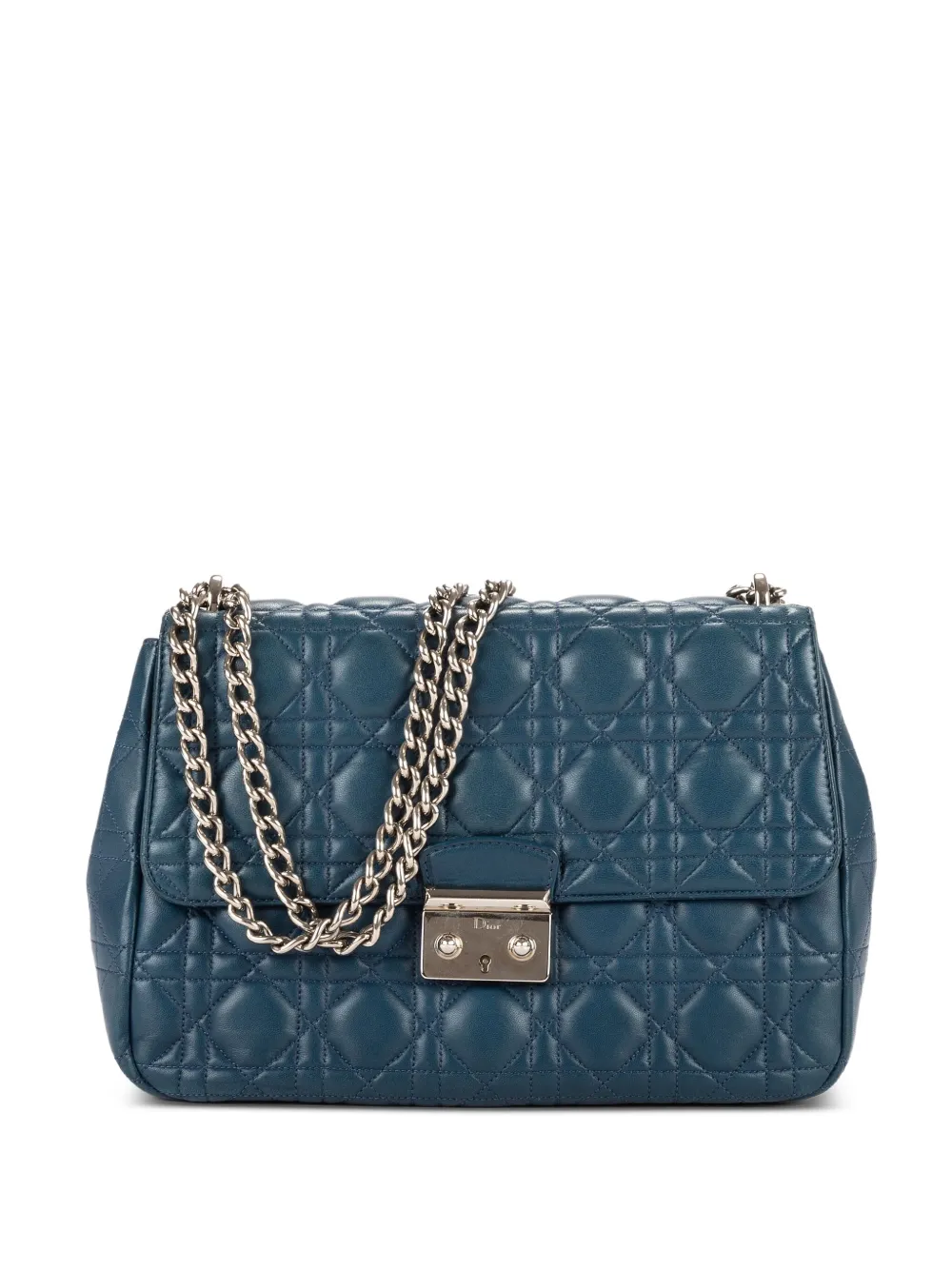 Christian Dior Pre-Owned Borsa a spalla trapuntata con catena - Blu