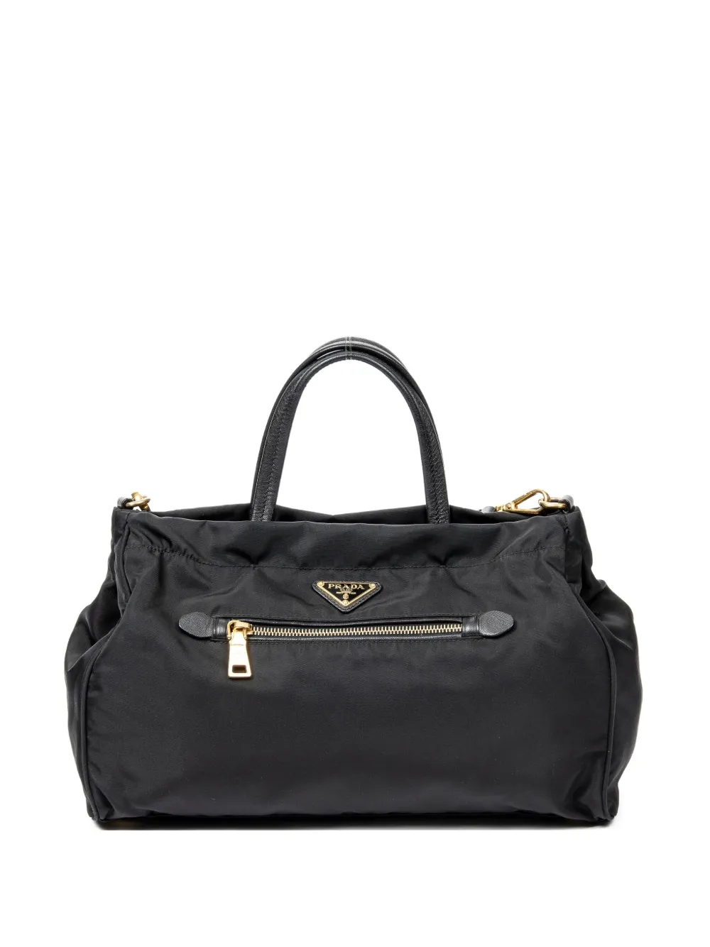 Prada Pre-Owned Borsa tote con placca logo - Nero