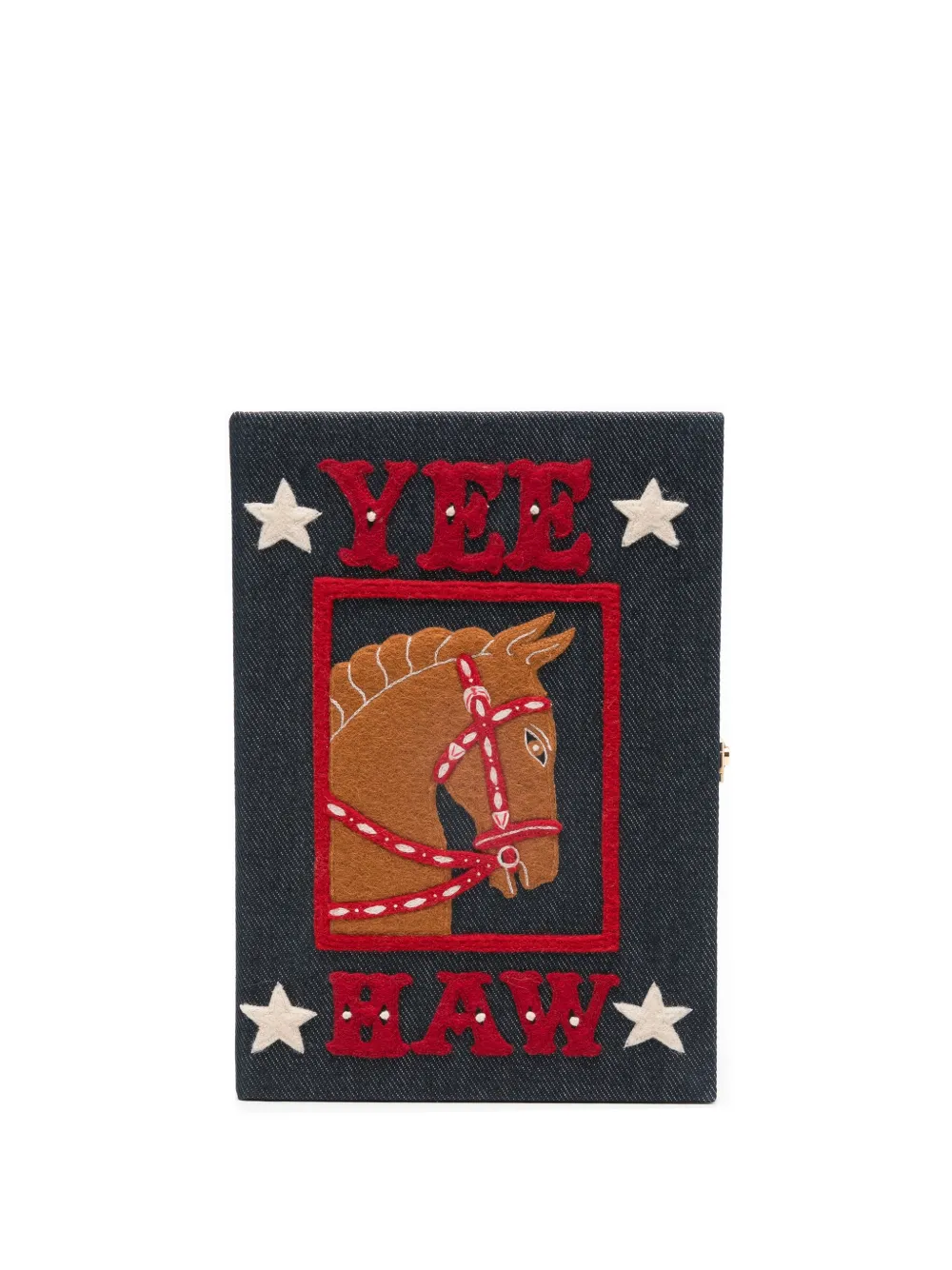 Olympia Le-Tan horse-appliqué mini bag - Blu