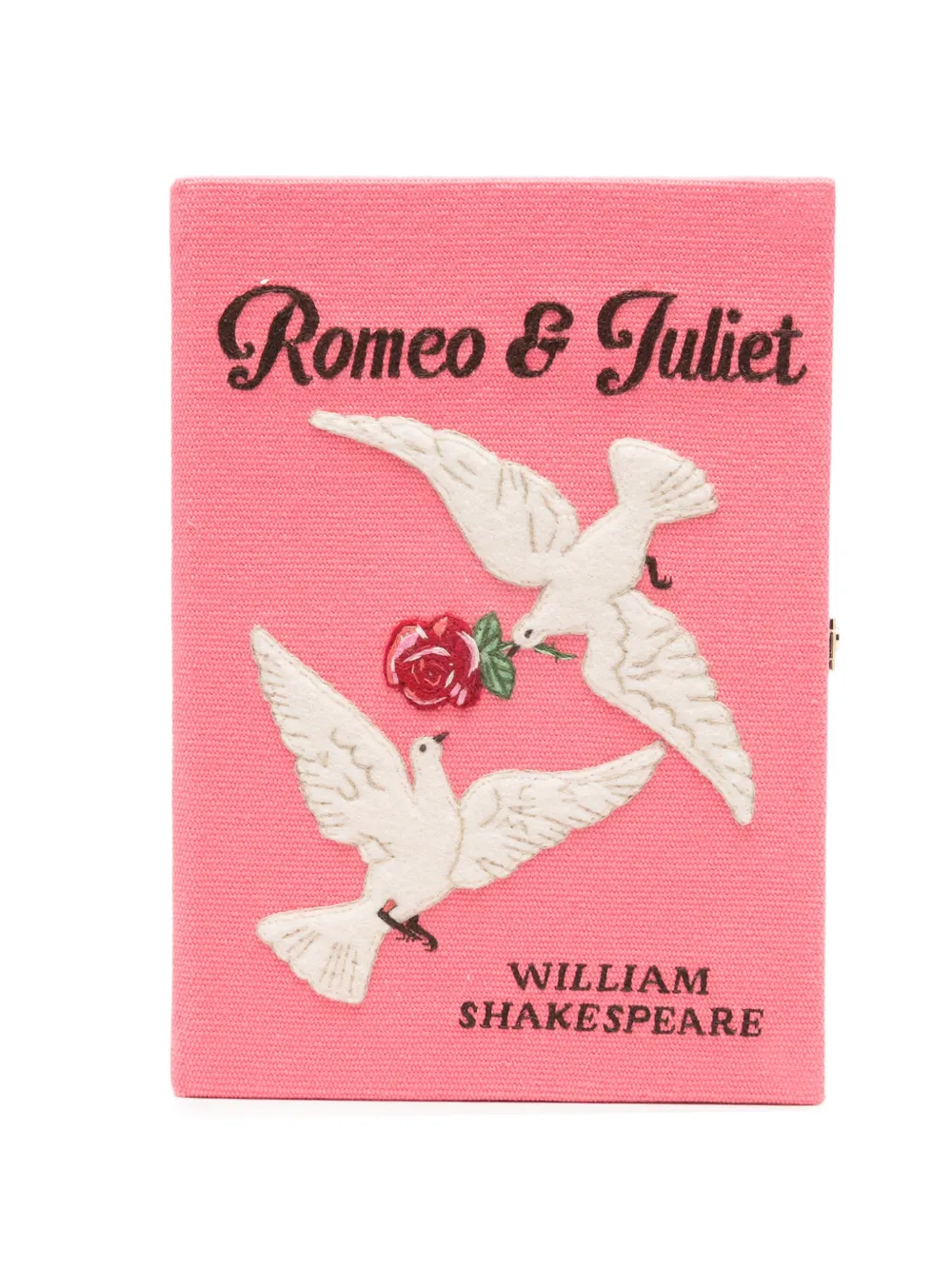 Olympia Le-Tan doves appliqué 'Romeo and Juliet' mini bag - Rosa