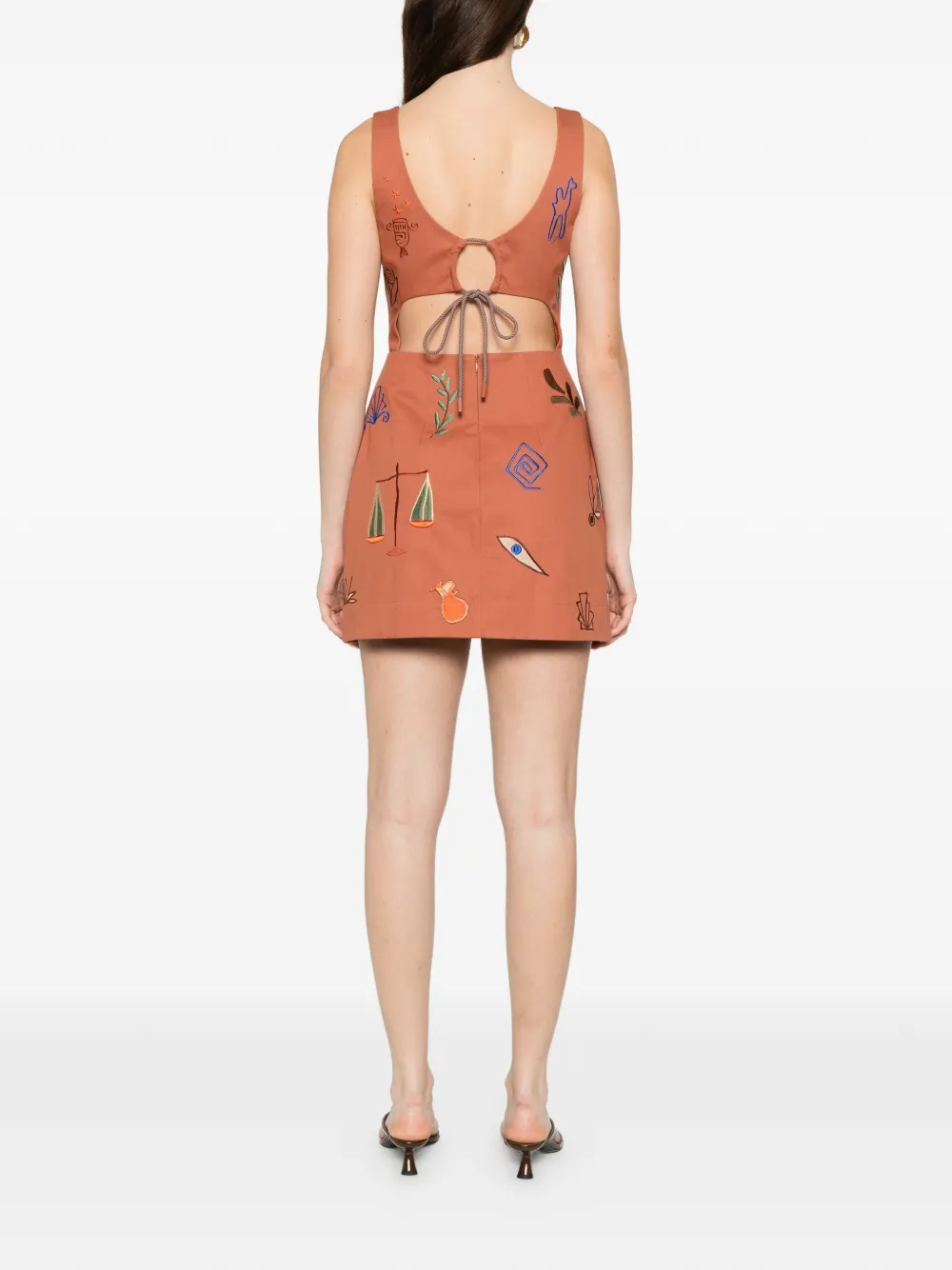 X Lrnle Dusty Embroidered Mini Dress