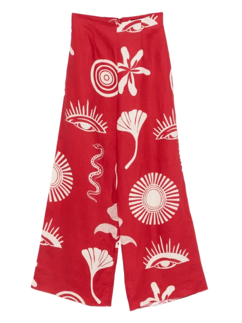 Cala de la Cruz Toya high-waist graphic trousers