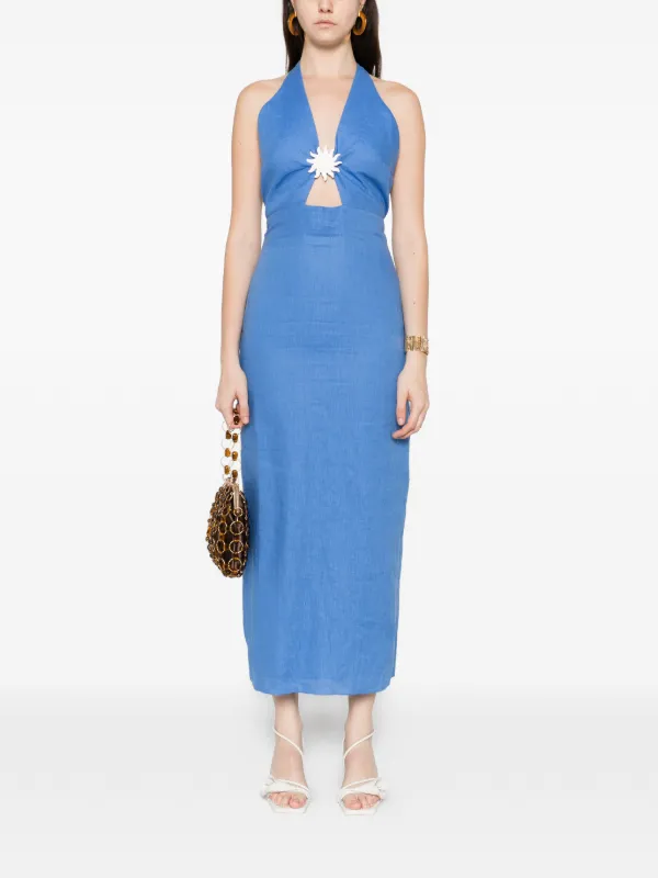 cala de la cruz ornella ruched jersey maxi dress Ornella Ruched Jersey Maxi Dress By Cala De La Cruz