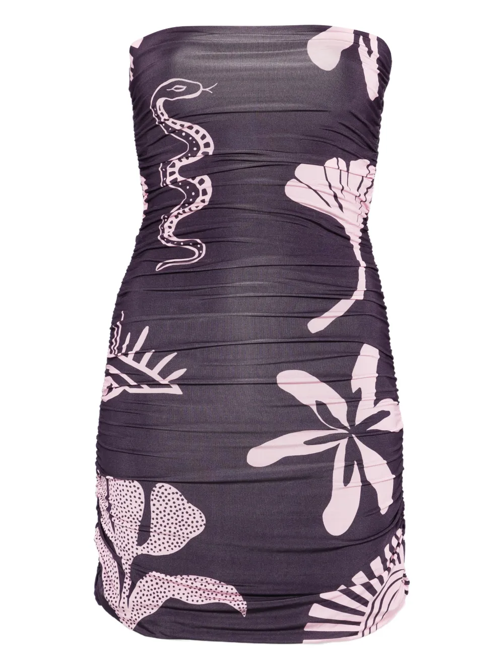 Cala de la Cruz floral snake print dress - Viola