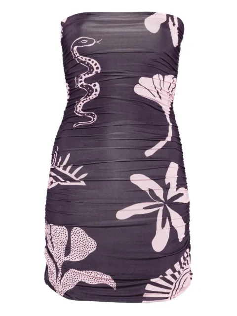 Cala de la Cruz Kleid mit Schlangen-Print