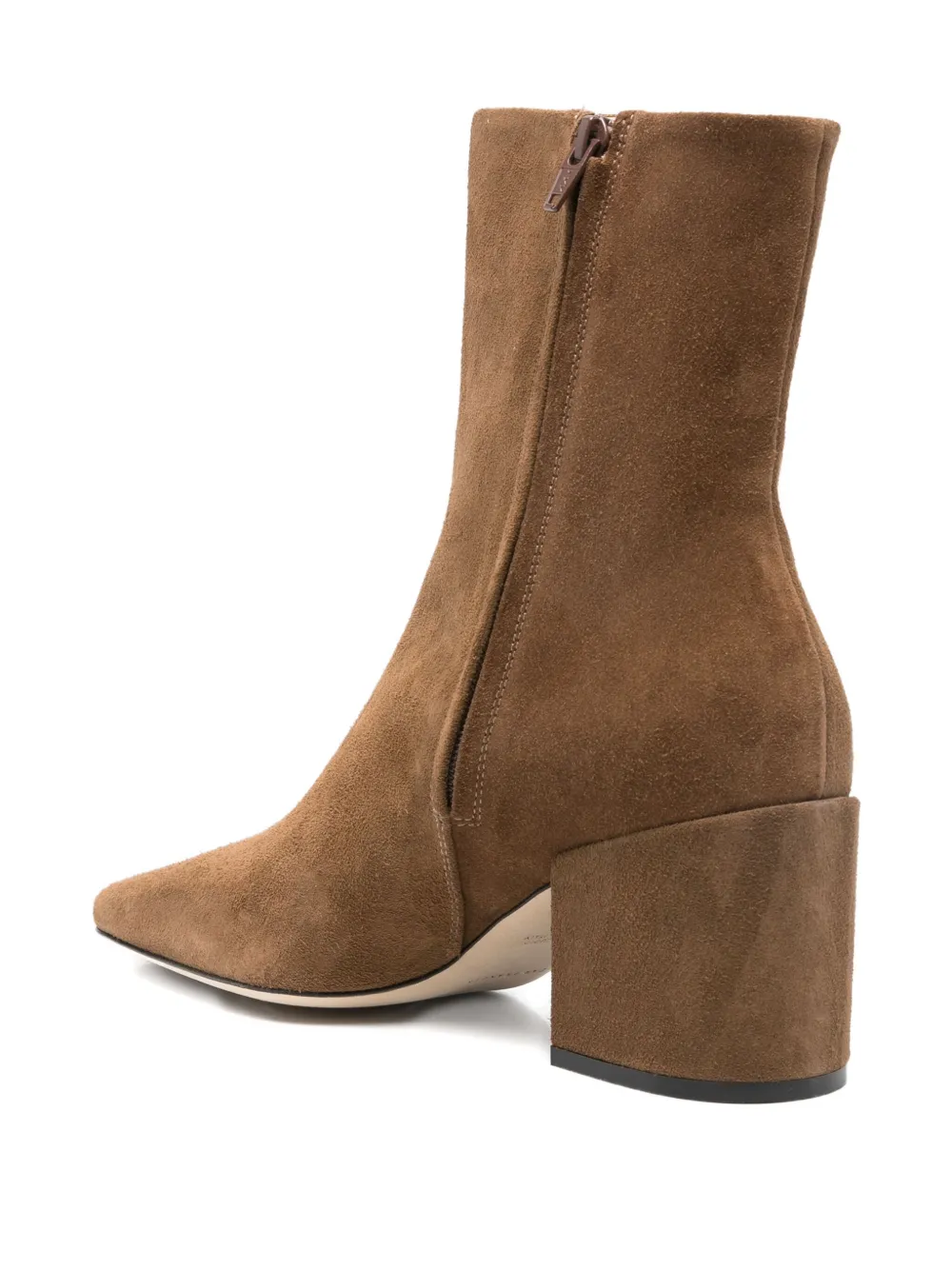 Dear Frances 75mm Alma Suede Leather Boot In Brown