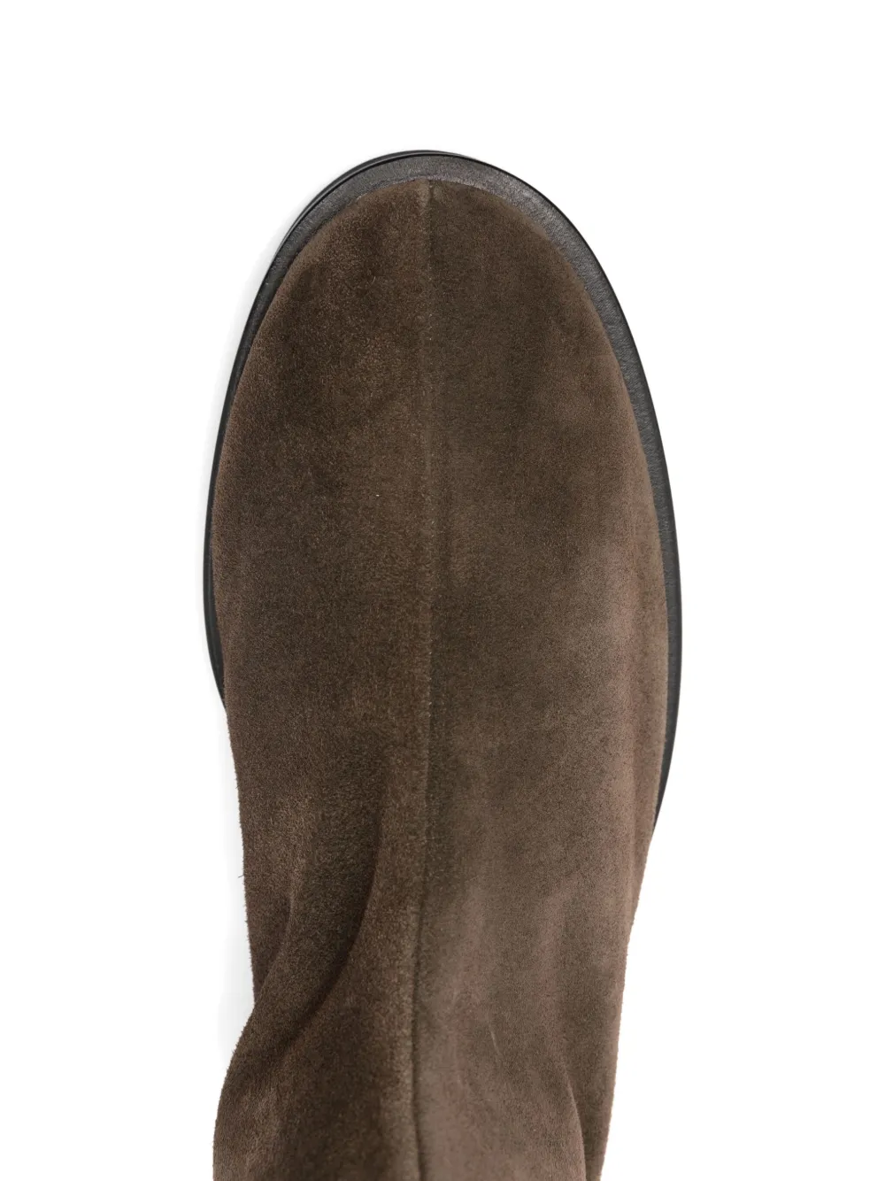 Dear Frances Suede Zip Boots In Brown