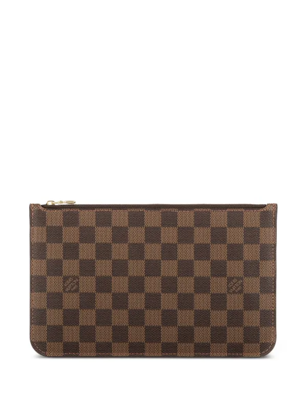 Louis Vuitton Pre-owned Checked Zip Pouch in Brown