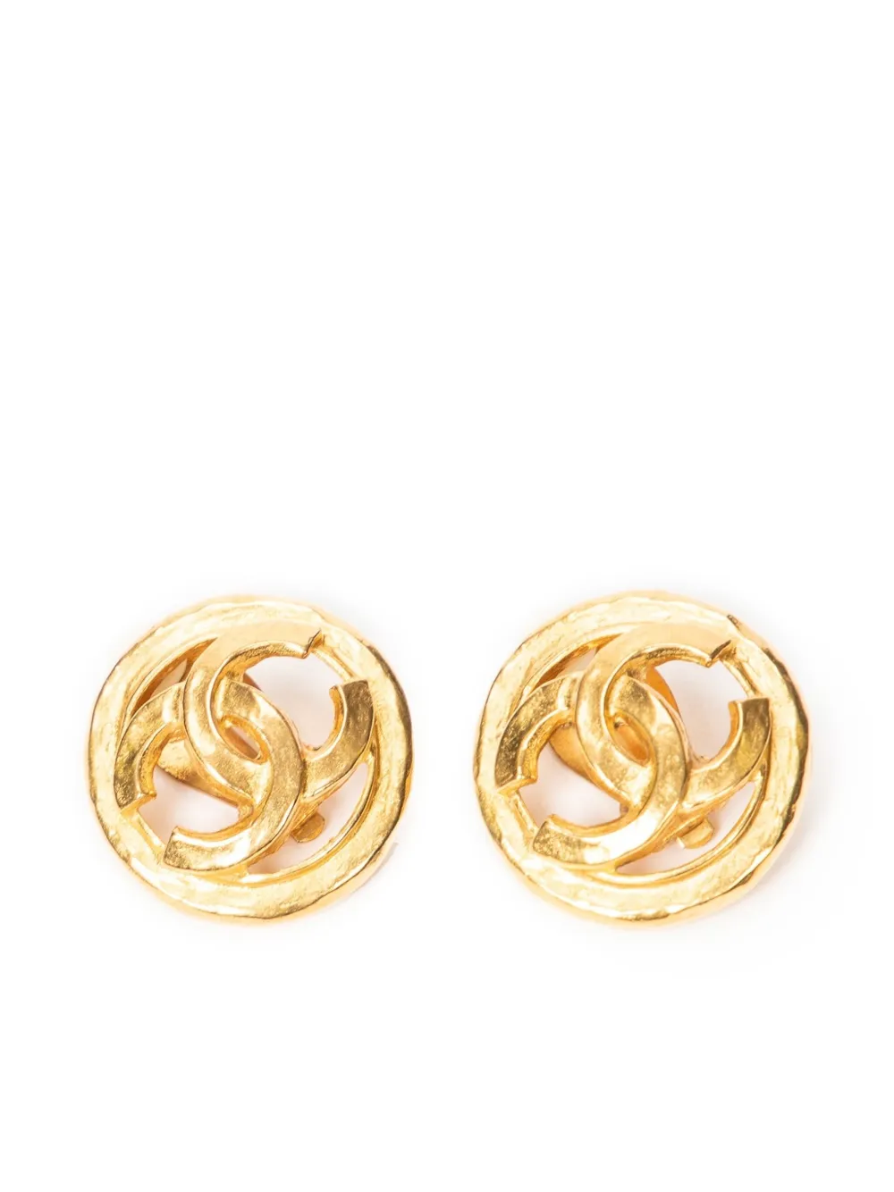 CHANEL Pre-Owned Orecchini con logo CC - Oro