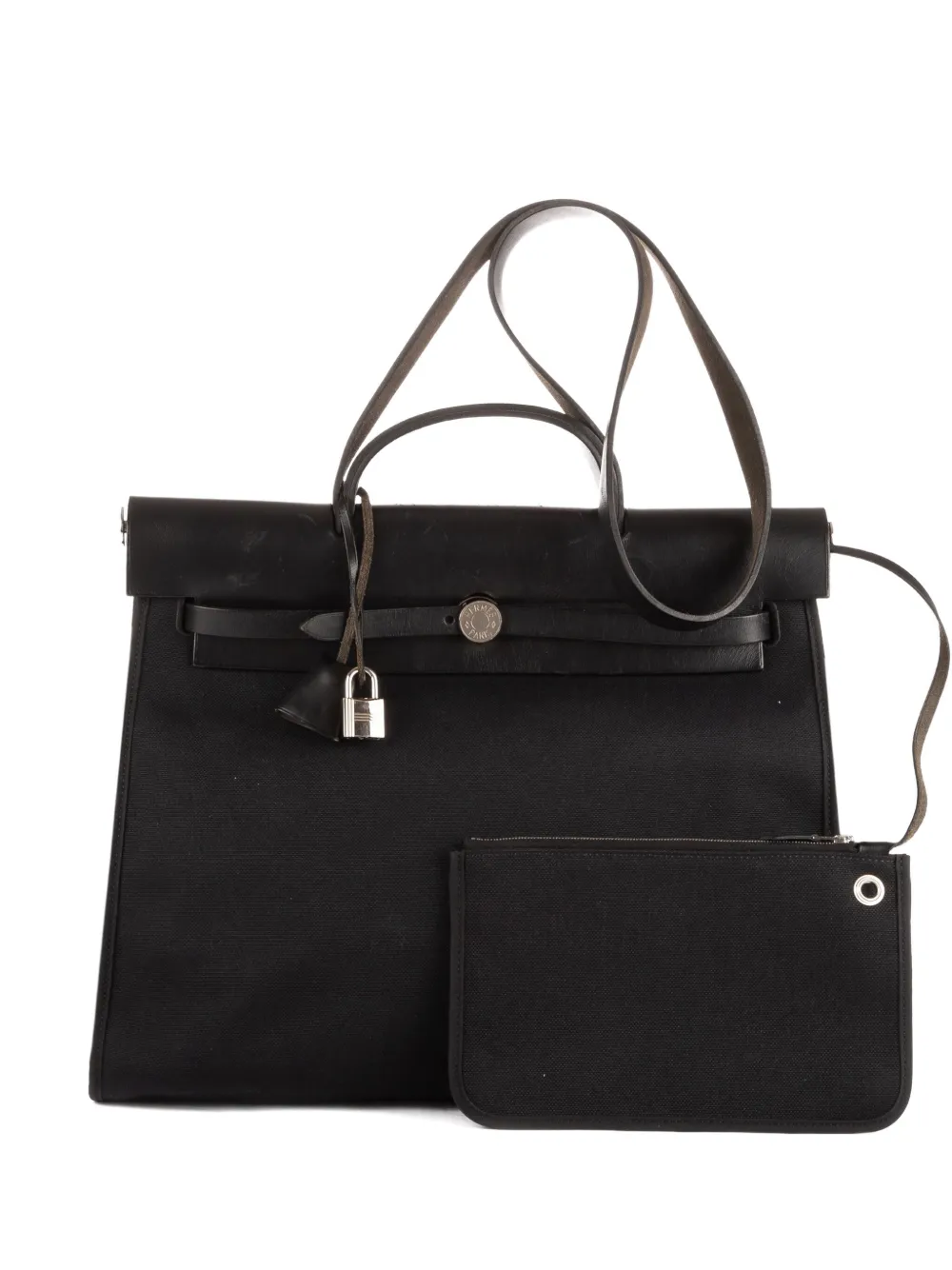 Hermès Pre-Owned Borsa a spalla con finiture in pelle 2000-2010 - Nero