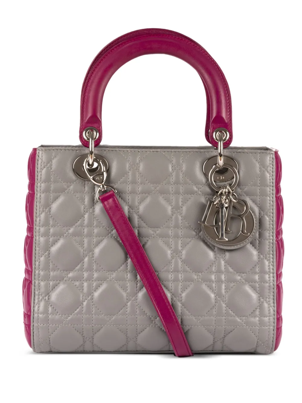 Christian Dior Pre-Owned Borsa a mano Lady Dior con motivo Cannage 2000 - Grigio