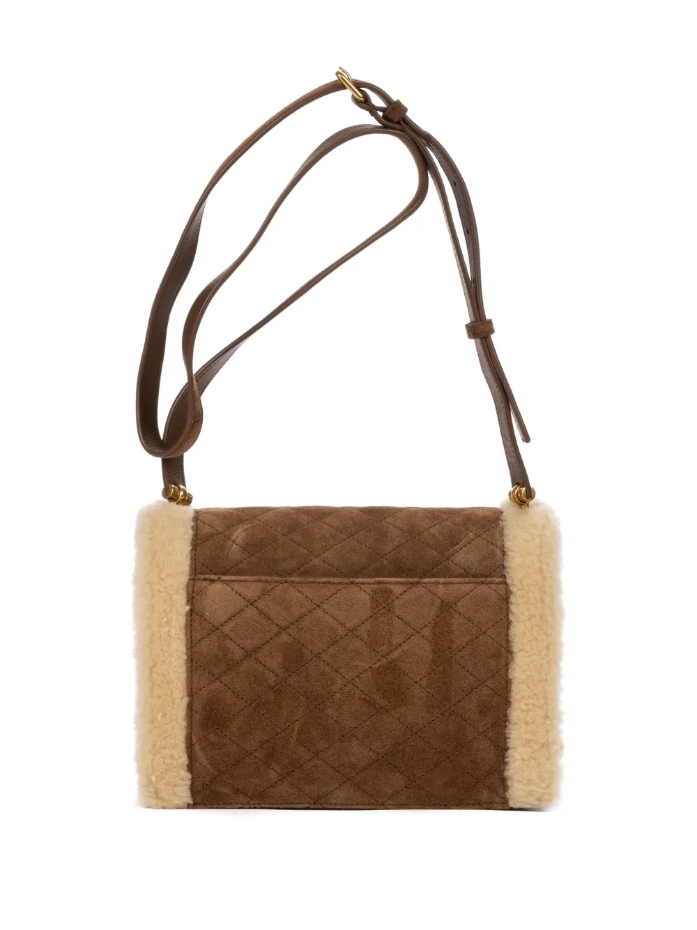 Saint Laurent Pre-Owned mini sac à bandoulière matelassé en daim | Image 2