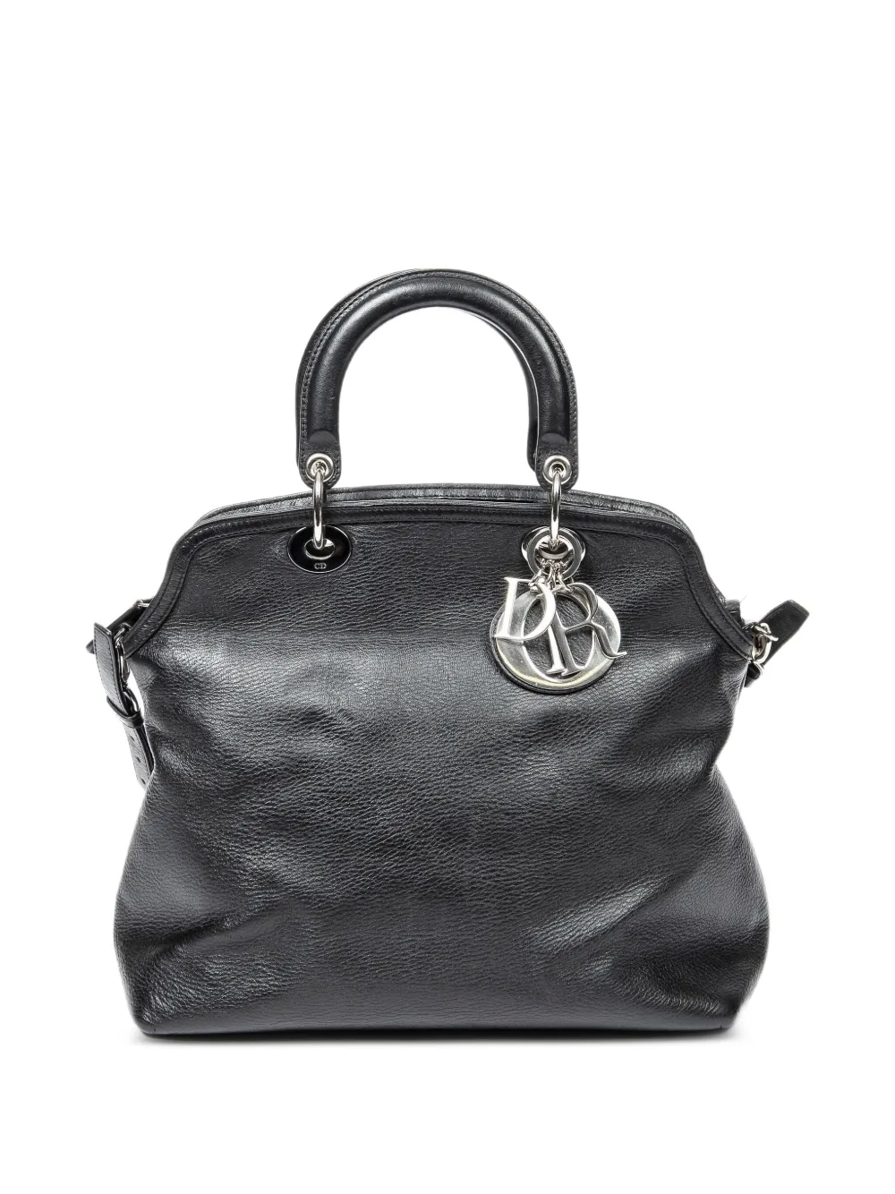 Christian Dior Pre-Owned logo-charm shoulder bag - Black