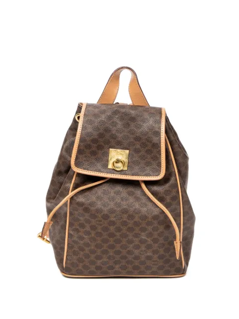 Celine Pre-Owned Macadam-print drawstring backpack