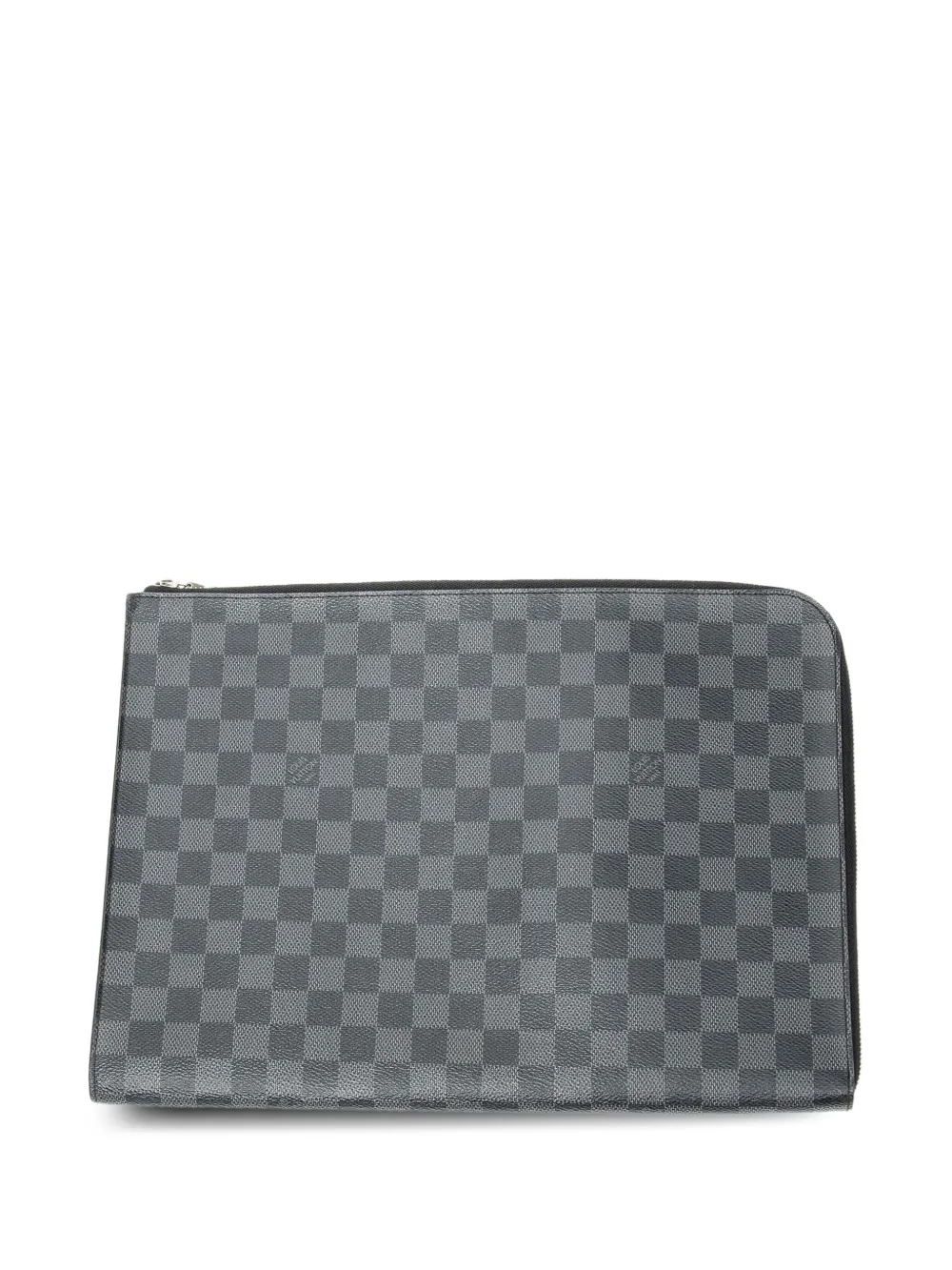 Louis Vuitton Pre-Owned Clutch Damier Graphite con zip a giro anni 2000 - Nero
