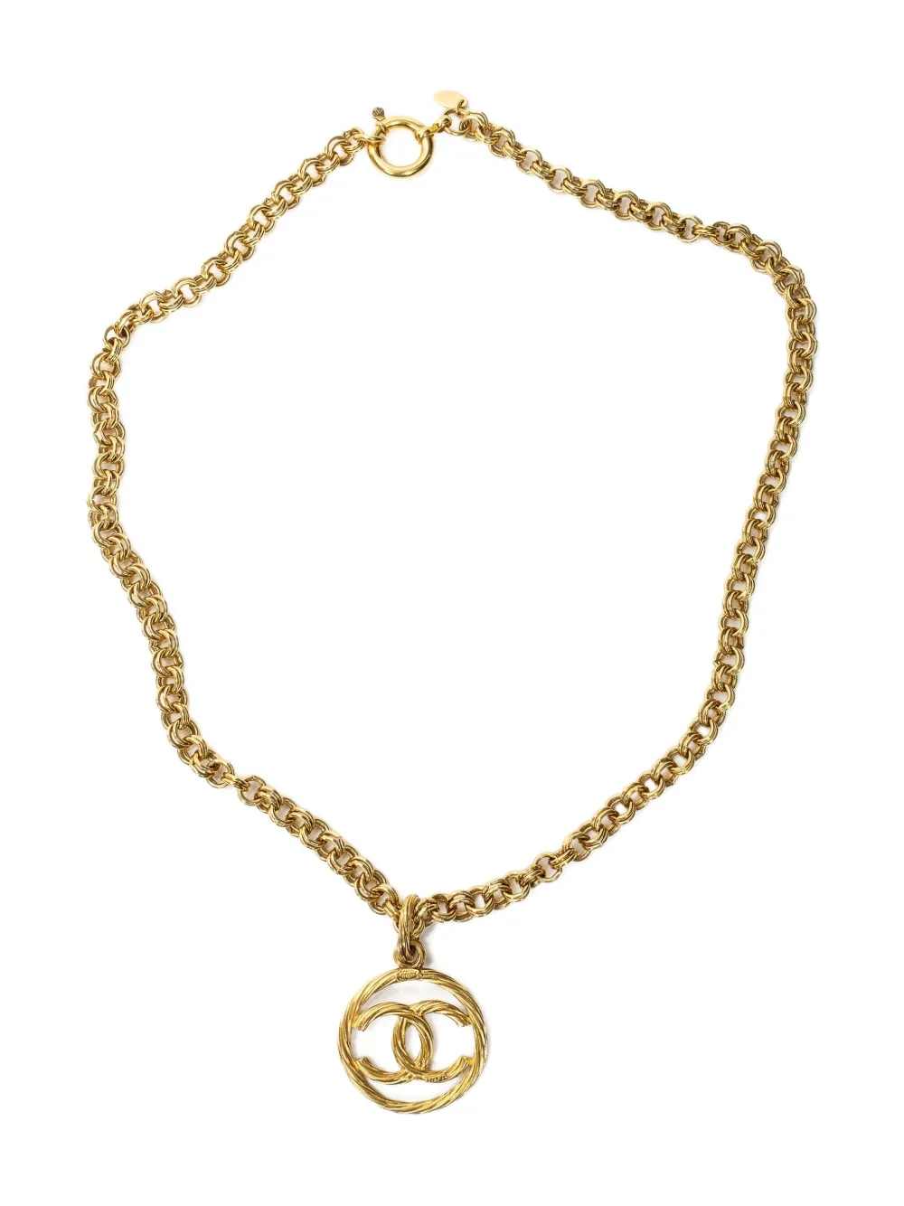 CHANEL Pre-Owned Collana con pendente CC - Oro