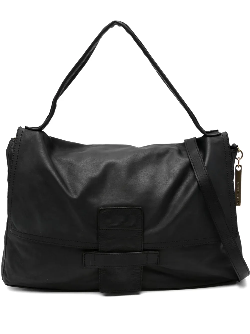 Caterina Lucchi Maria flap-detail leather shoulder bag - Nero