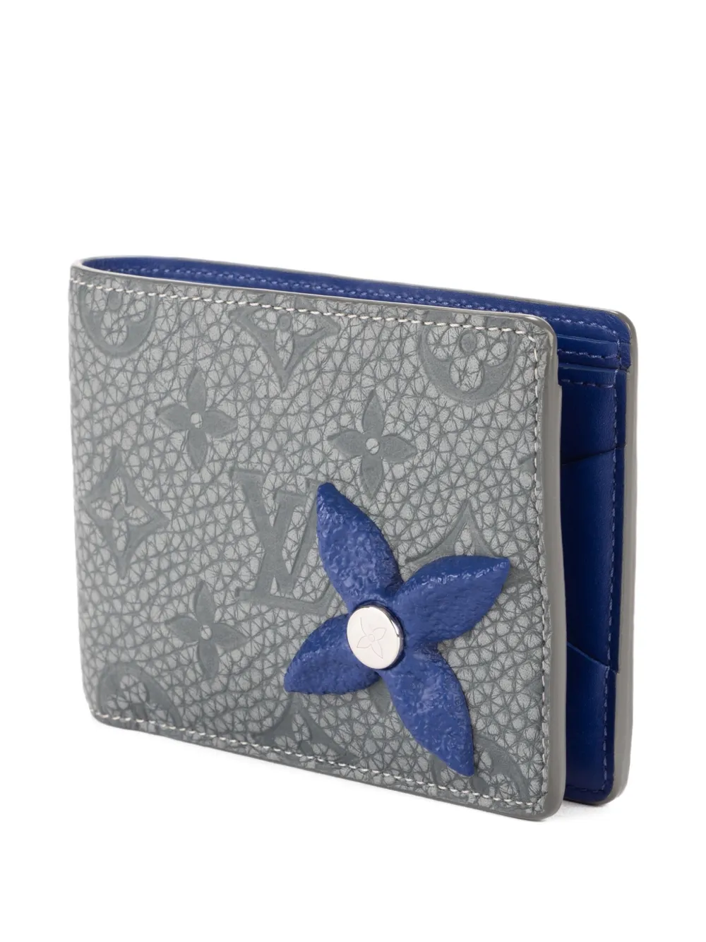  Louis Vuitton Pre-owned Flower-embellishment Wallet - Grey 