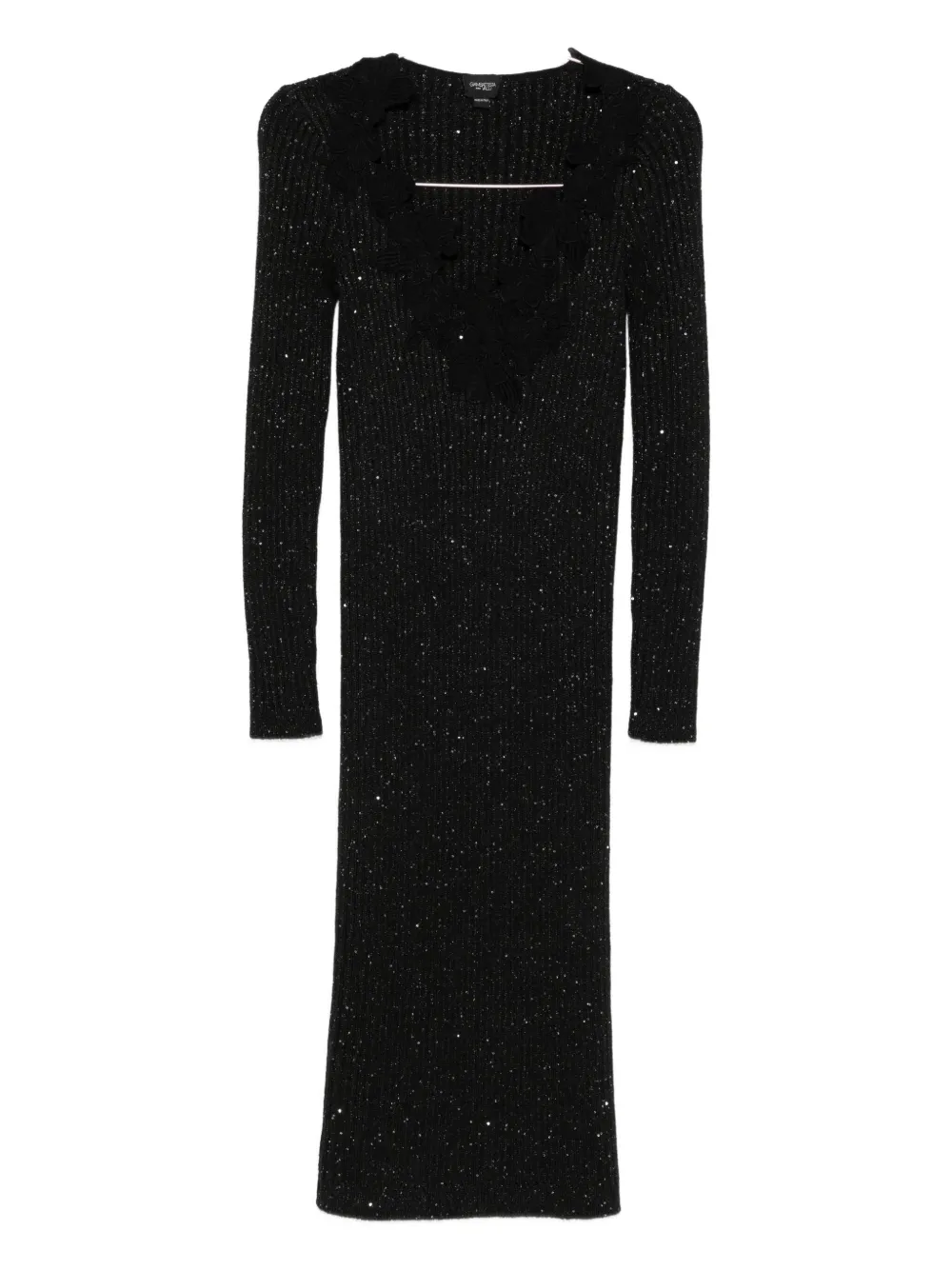 Giambattista Valli embellished ribbed-knit dress | Black | Image 1