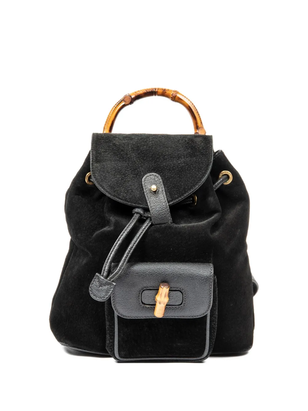 Gucci Pre-Owned Rucksack mit Bambushenkel - Schwarz