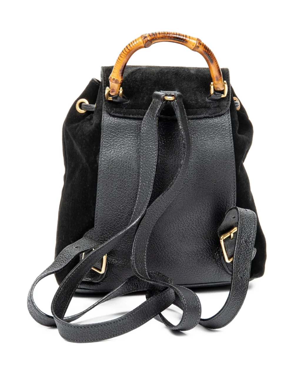 Gucci Pre-Owned suede bamboo-handle backpack | Pre-Owned | Image 2