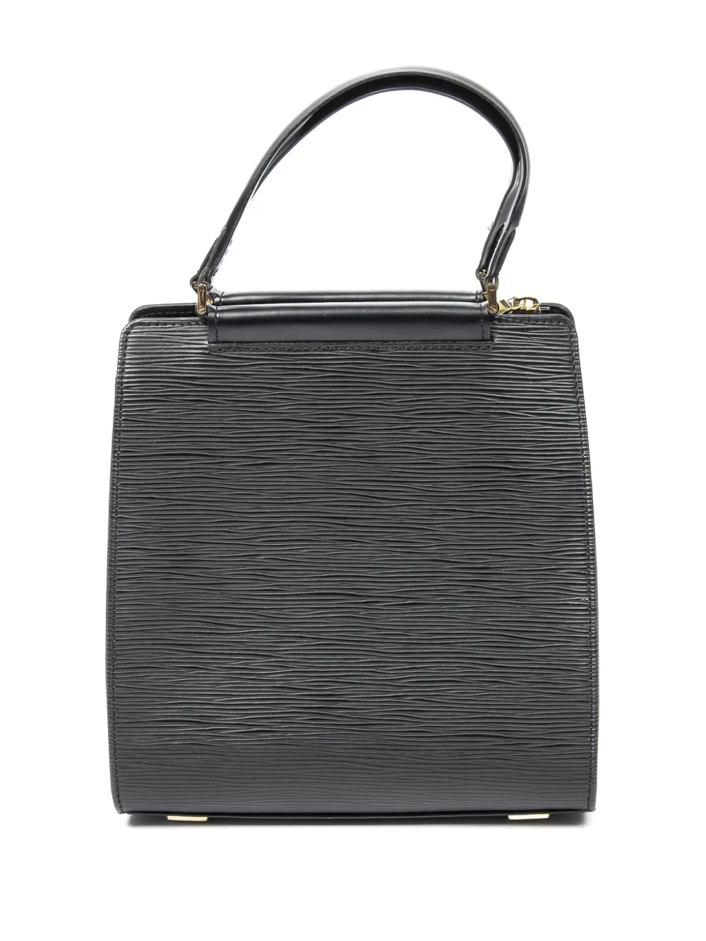 Louis Vuitton Pre-Owned 1990s leren tas met handvat en reliëf - Zwart