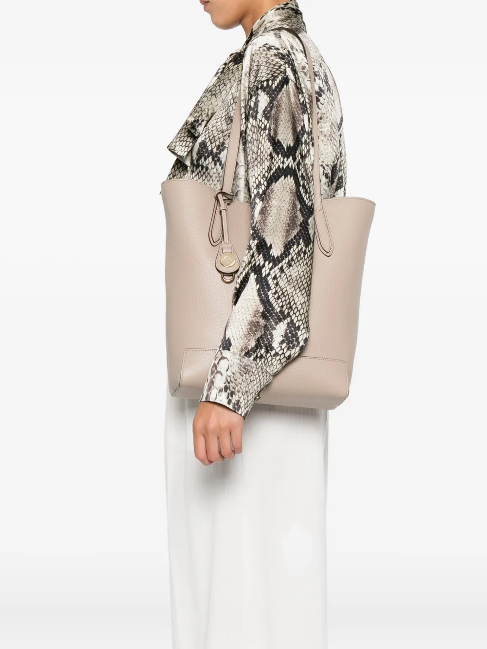 Mulberry Shopper van bewerkt leer - Beige
