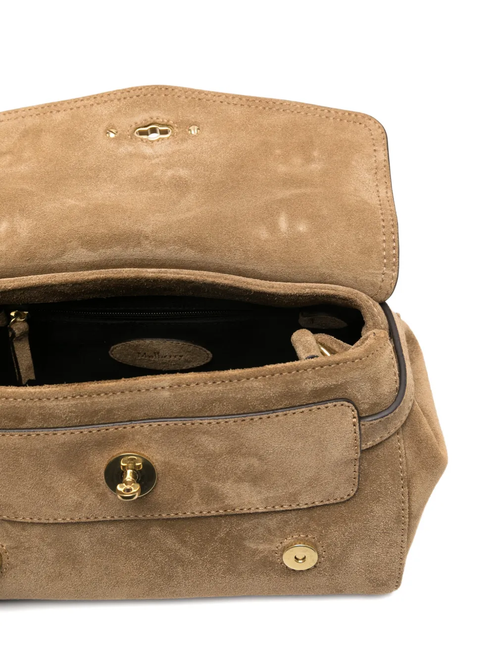 Mulberry Mini Alexa Braided-handle Tote Bag In Brown