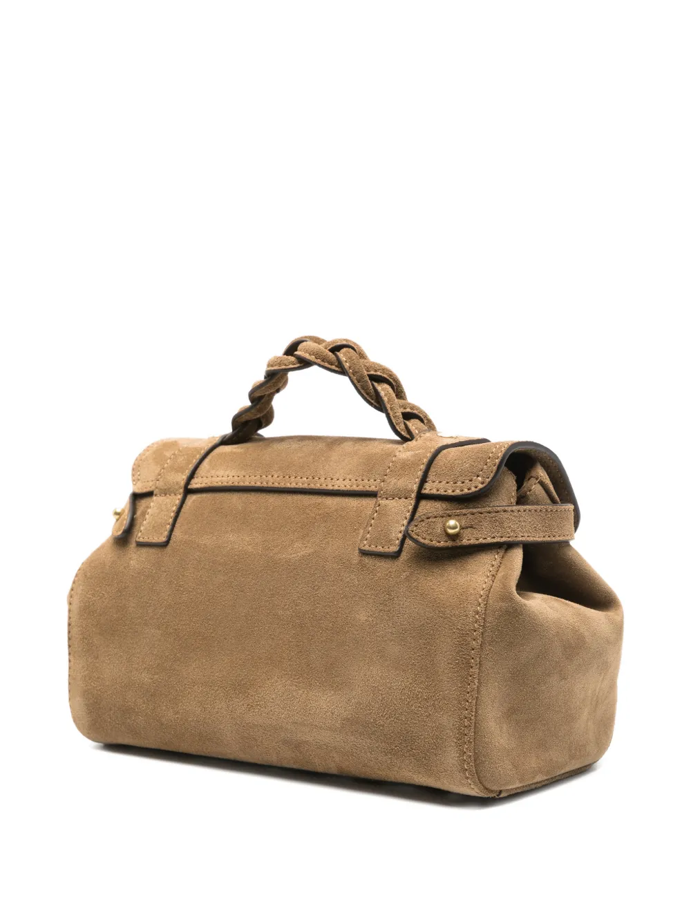 Mulberry Mini Alexa Braided-handle Tote Bag In Brown