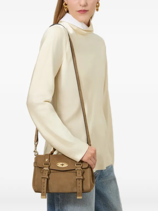 Mulberry Mini Alexa braided-handle Tote Bag | Brown | FARFETCH