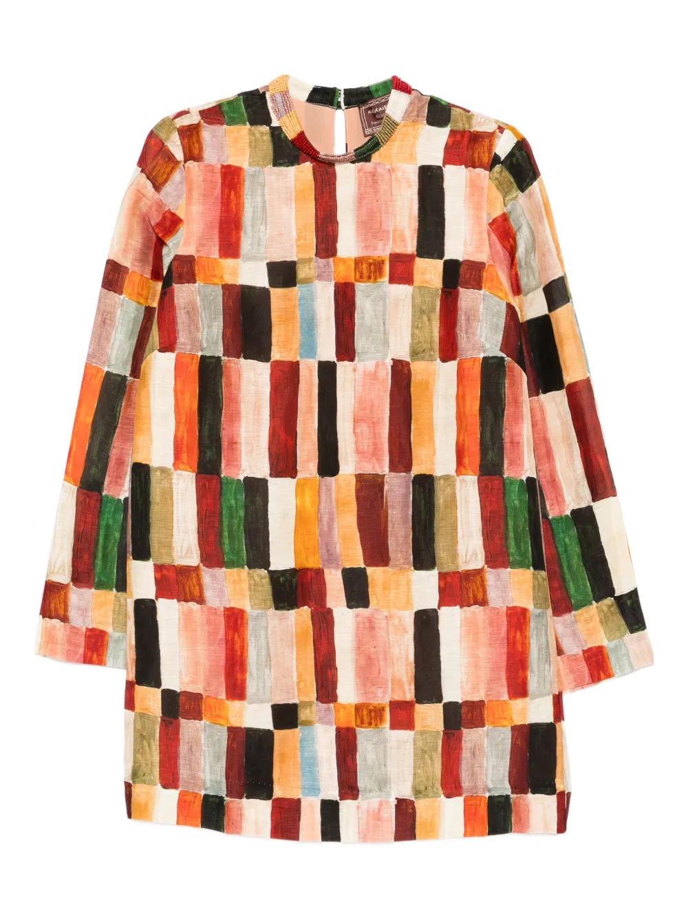 ALEMAIS x LRNCE Marjorelle multicoloured mini dress - Neutrals