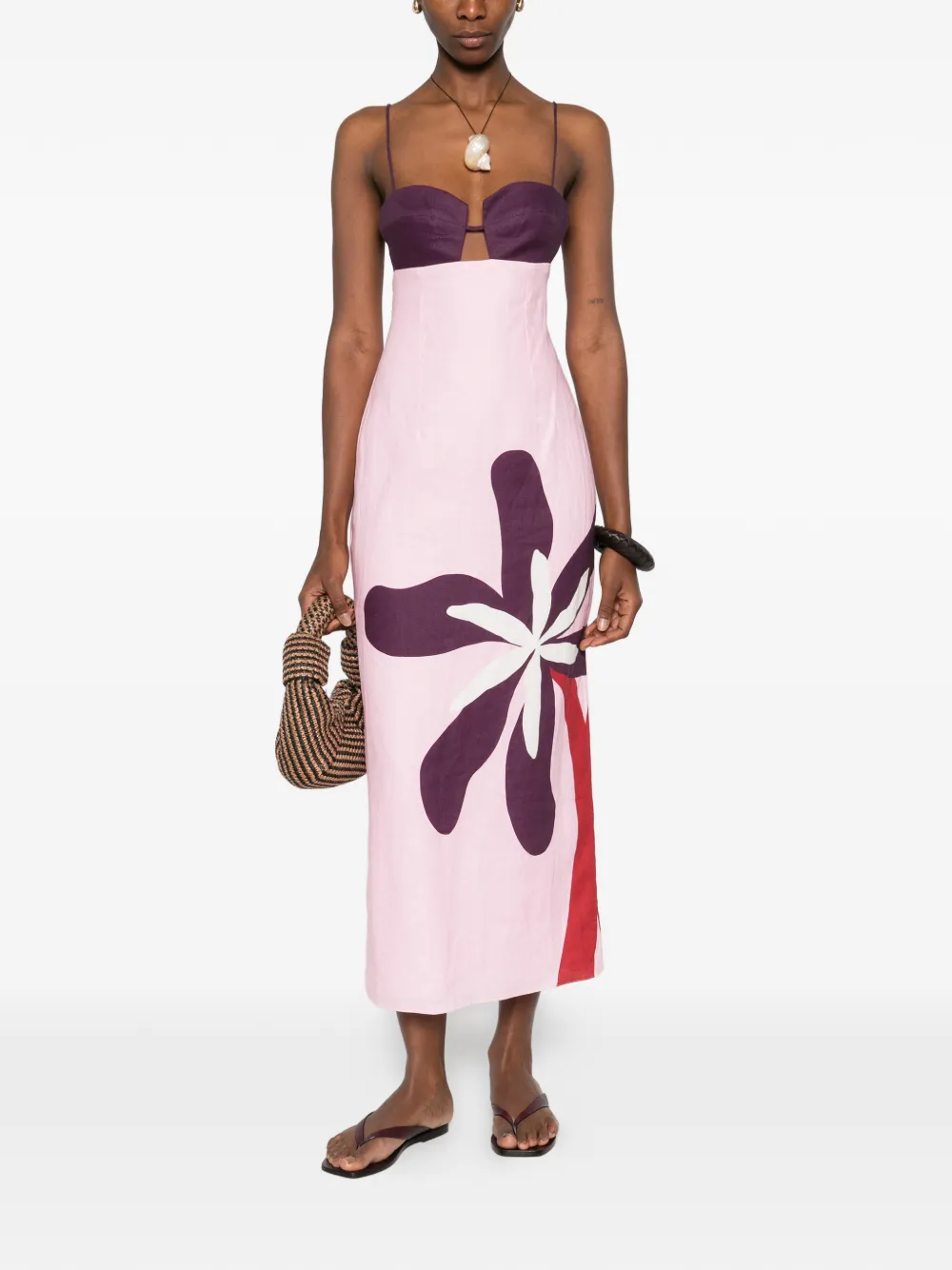 Cala de la Cruz Firenze floral dress - Roze