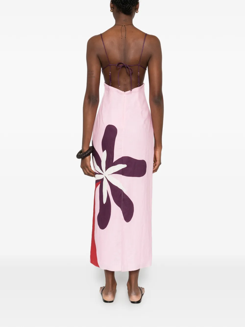 Cala de la Cruz Firenze jurk met bloemenprint Roze